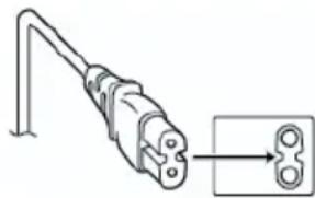 Pure electrical outlet diagram showing a plug connected to a socket (no text or symbols)