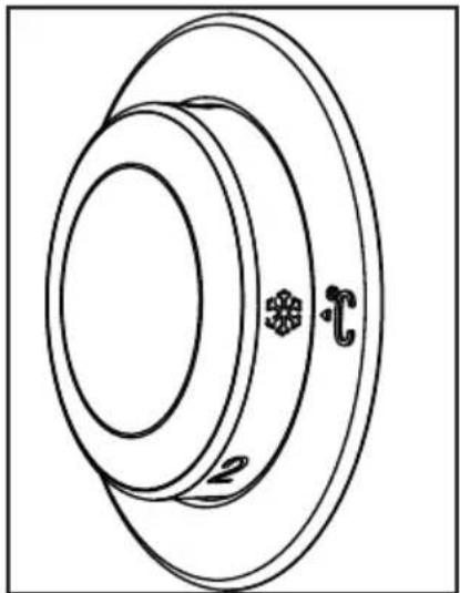 Technical line drawing of a mechanical component with concentric rings and mounting holes (no text or symbols)