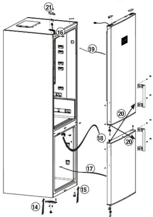 BEKO RCNE560E61ZXN - Inversione degli sportelli - 2