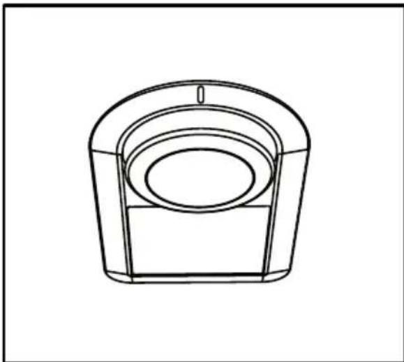 Line drawing of a cylindrical container with a central oval opening.
