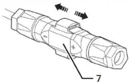 Technical line drawing of a mechanical component with labeled parts (no text or symbols)