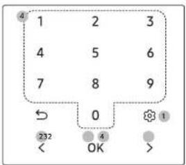 1 2 3 4 5 6 7 8 9 0 232 4 < OK >