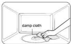 damp cloth