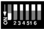 MARTIN DMX Interface - If identical control is desired, set the DIP-switch on additional fixtures to channel 1. - 1