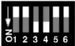 MARTIN DMX Interface - To set the 6-position DIP-switch - 9