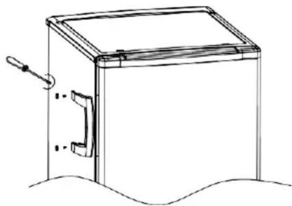 CANDY COT1S45FWH - Install door external handle (if external handle present) - 1