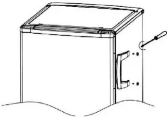 CANDY COT1S45FWH - Монтирайте външната дръжка на вратата - 4