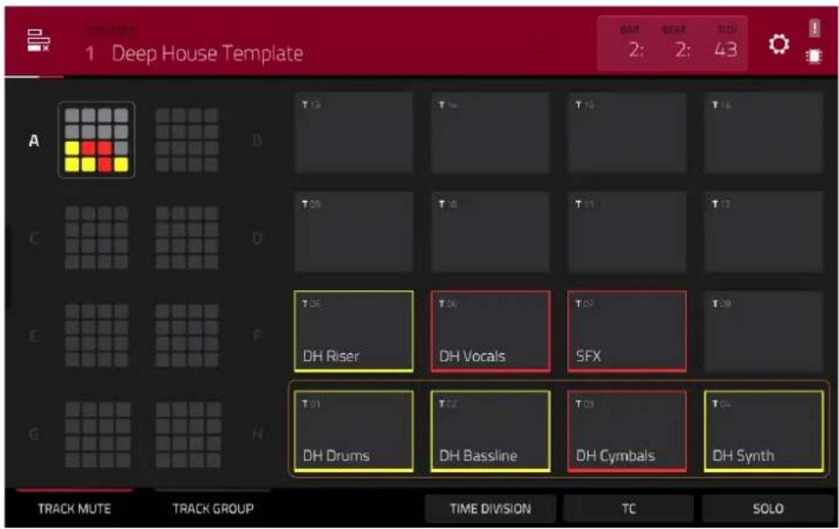 1 Deep House Template A B C D E F G H T 19 T 20 T 29 T 30 T 31 T 32 T 33 T 34 T 35 T 36 DH Riser DH Vocals SFX DH Drums DH Baseline DH Cymbals DH Synth TRACK MUTE TRACK GROUP TIME DIVISION TC SOLO BAT BEAT TCP 2: 2: 43