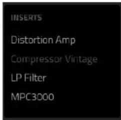 INSERTS Distortion Amp Compressor Vintage LP Filter MPC3000