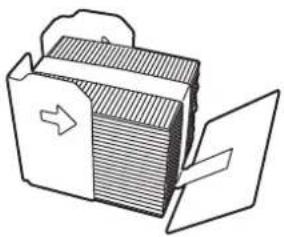 Illustration of a file folder with an arrow indicating direction (no text or symbols)
