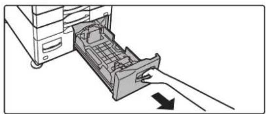 Diagram of a computer drawer with an arrow indicating left-hand rule.