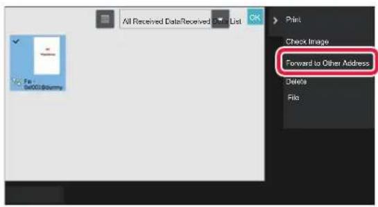 All Received Data Received Data List Print Check Image Forward to Other Address Delete File