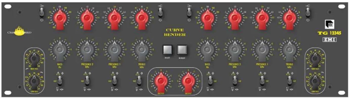 CMOSU CURVE BENDER TG 12345 EMI BASS Hz PRESENCE 2 kHz PRESENCE 1 kHz TRUBLE kHz OUTLET OUTRIGHT BASS Hz PRESENCE 7 kHz PRESENCE 1 kHz TRUBLE kHz OUTLET OUTRIGHT