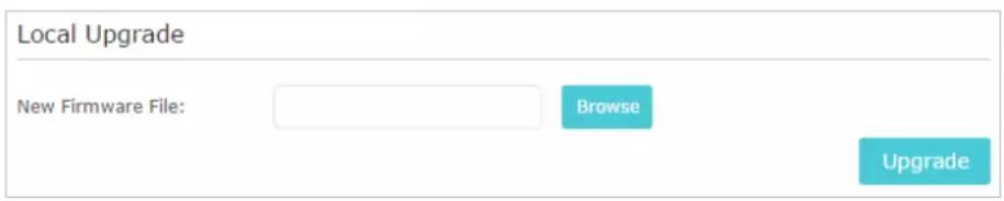 Local Upgrade New Firmware File: Browse Upgrade