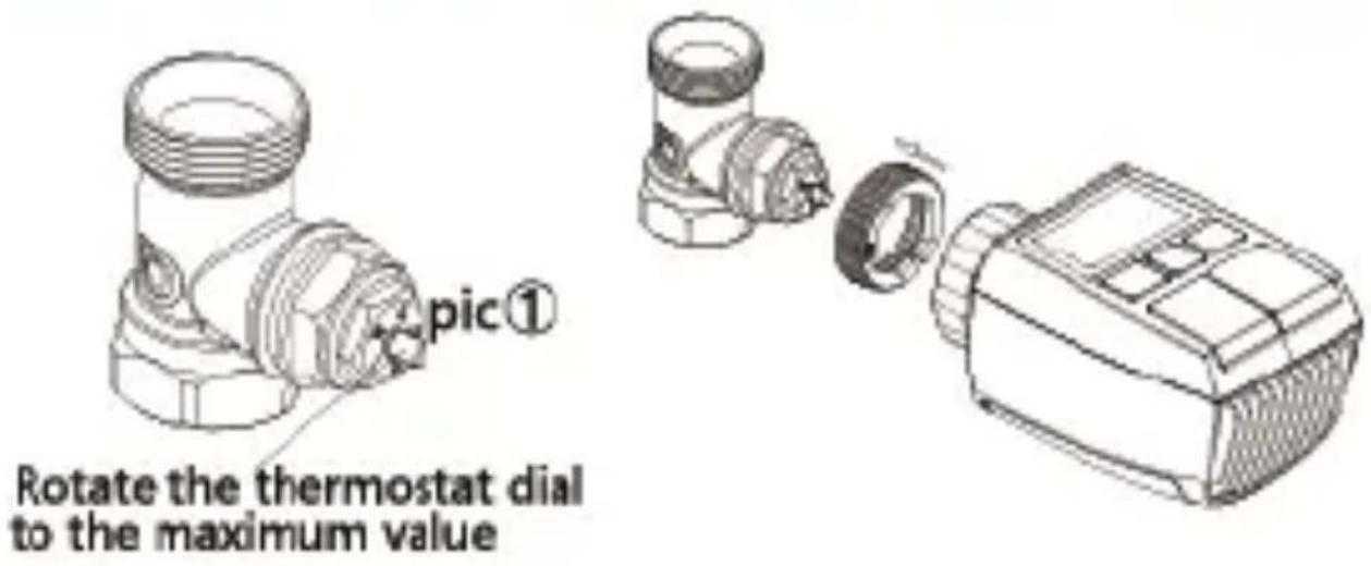 pic① Rotate the thermostat dial to the maximum value