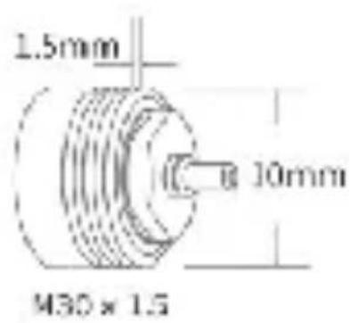 1.5mm 10mm M30 x 1.5