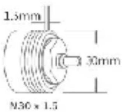 1.5mm 30mm N30 x 1.5
