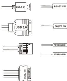 USB-C 3.1 RESET SW USB 3.0 POWER SW POWER LED + POWER LED - POWER SW POWER SW POWER LED +