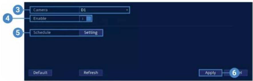 Lorex N884A38B - Pour configurer la carte thermique : - 1