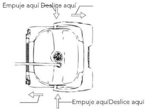 Empuje aquí Deslice aquí Empuje aquíDeslice aquí