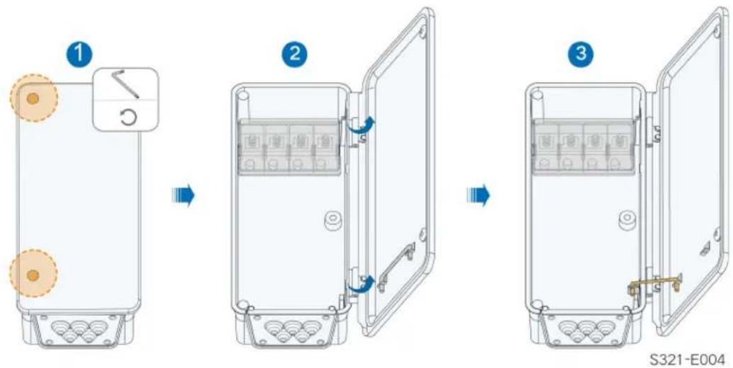 graph LR A["1: Battery with switch and valve"] --> B["2: Panel with internal components"] B --> C["3: Panel with switch and valve"] style A fill:#f9f,stroke:#333 style B fill:#ccf,stroke:#333 style C fill:#cfc,stroke:#333