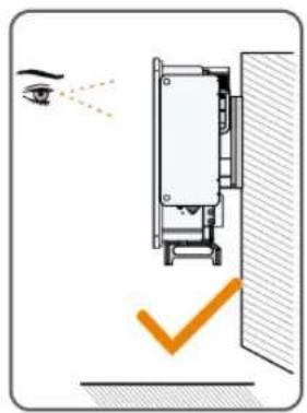 Diagram showing an eye interacting with a device, with a checkmark indicating inspection or confirmation (no text or symbols present)
