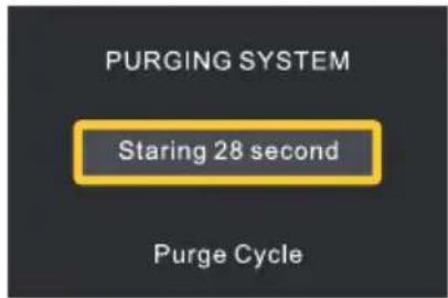 PURGING SYSTEM Staring 28 second Purge Cycle