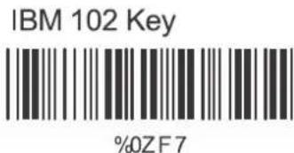 IBM 102 Key %0ZF7