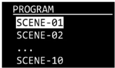 PROGRAM SCENE-01 SCENE-02 ... SCENE-10