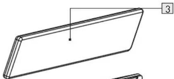 Technical line drawing of a rectangular panel or sheet with a labeled dimension (no text or symbols present)