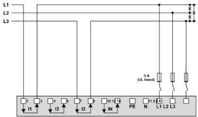 L1 L2 L3 1 3 4 6 7 9 10 12 16 IN PE N L1 L2 L3 5 A (UL listed)