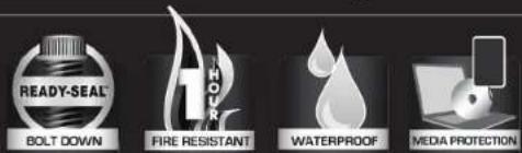 READY-SEAL BOLT DOWN FIRE RESISTANT WATERPROOF MEDIA PROTECTION