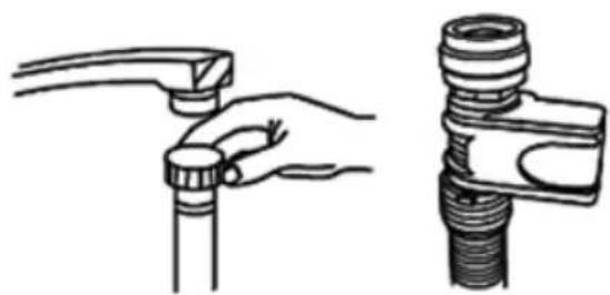 Kubo KBDW8565 - Connecting the water outlet hose - 1