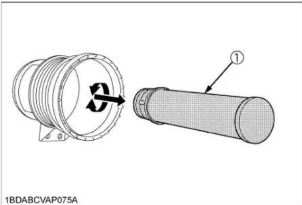 KUBOTA ZG227LA-60 - [How to remove the secondary element] - 1
