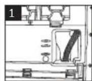 BEKO B5T60236W - Podłączanie węża odprowadzającego wodę - 1