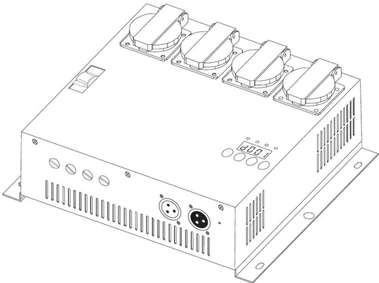 Eurolite ESX-4R - EDX-4R/ESX-4R 4-channel DMX dimmer/switch pack - 1