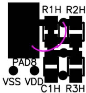 R1H R2H PAD8 VSS VDD C1H R3H