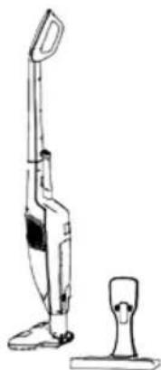 Line drawing of a vacuum cleaner with a side-mounted device (no text or symbols)