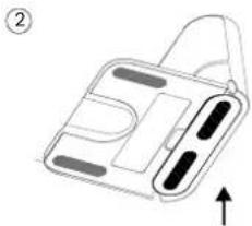 Simple line drawing of a device casing with handle and buttons, no text or symbols present.