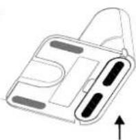 Diagram of a device with a handle and internal components, no text or symbols present