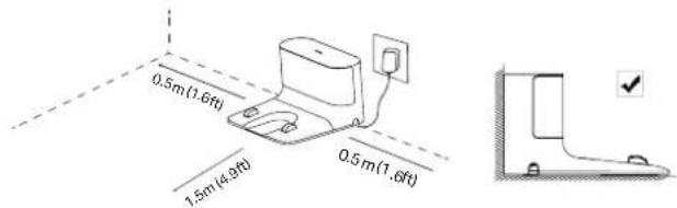 TP-LINK Tapo RV20 - ตำแหน่งของแท่นชาร์จ - 2
