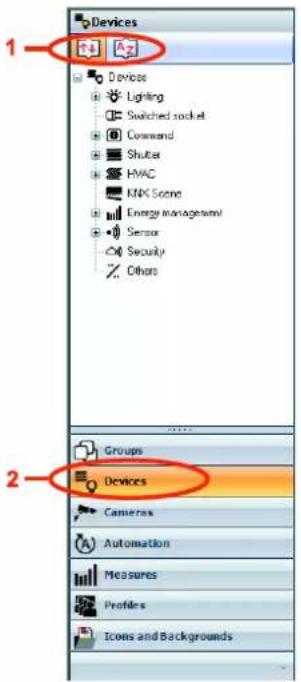 1 2 Devices Devices Lighting Switched socket Command Shutter HVAC KNK Scend Energy management Sensor Security Others Groups Devices Cameras Automation Measures Profiles Icons and Backgrounds