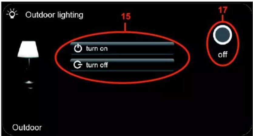 Outdoor lighting 15 17 off turn on turn off Outdoor