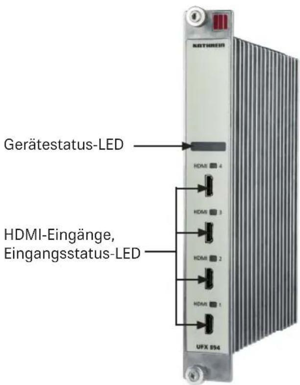 NATHOREM Gerätestatus-LED HDMI 4 HDMI 3 HDMI 2 HDMI 1 UFX B54 HDMI-Eingänge, Eingangsstatus-LED