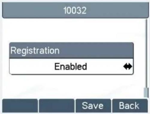 10032 Registration Enabled Save Back