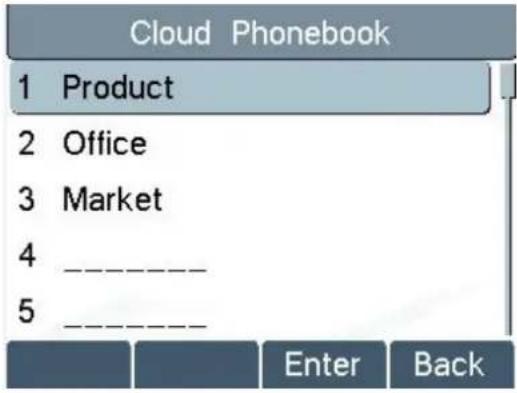 Cloud Phonebook 1 Product 2 Office 3 Market 4 ________ 5 ________ Enter Back