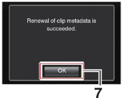 Renewal of clip metadata is succeeded. OK 7