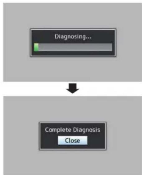 graph TD A["Diagnosing..."] --> B["Complete Diagnosis\nClose"]
