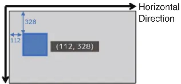 | Position | Value | | -------- | ----- | | First Point | 112 | | Second Point | 328 |