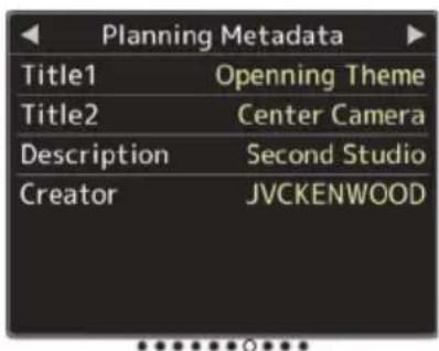 Planning Metadata Title1 Openning Theme Title2 Center Camera Description Second Studio Creator JVCKENWOOD